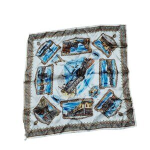 Scarf Venice Italy Acetate 30" square Ponte de Sospiri Gondola Read